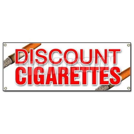 Signmission DISCOUNT CIGARETTES BANNER SIGN cheap save tobacco smoking cigars smoke brand B-Discount Cigarettes